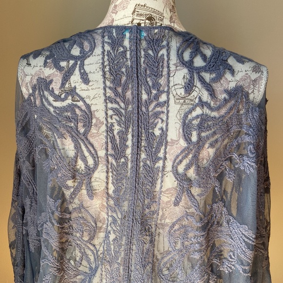 Sundance Catalog Long Sleeve Boho Lace Cardigan Topper - Picture 7 of 9